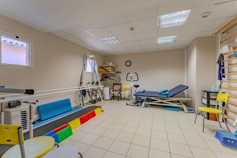 Salle de rééducation et de kinésithérapie de l'EHPAD Pagomal